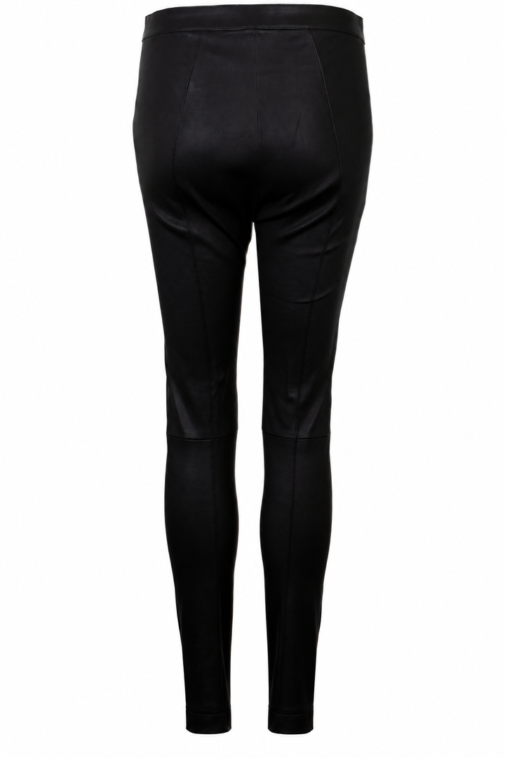Pantalon LOUIS VUITTON en cuir d'agneau noir