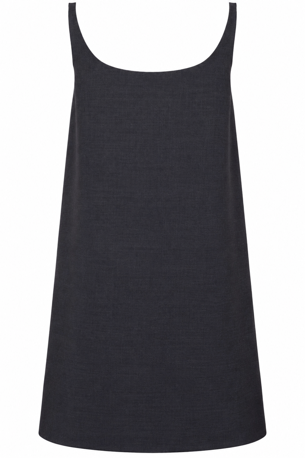 PRADA 2022 Flared Dress Wool Charcoal