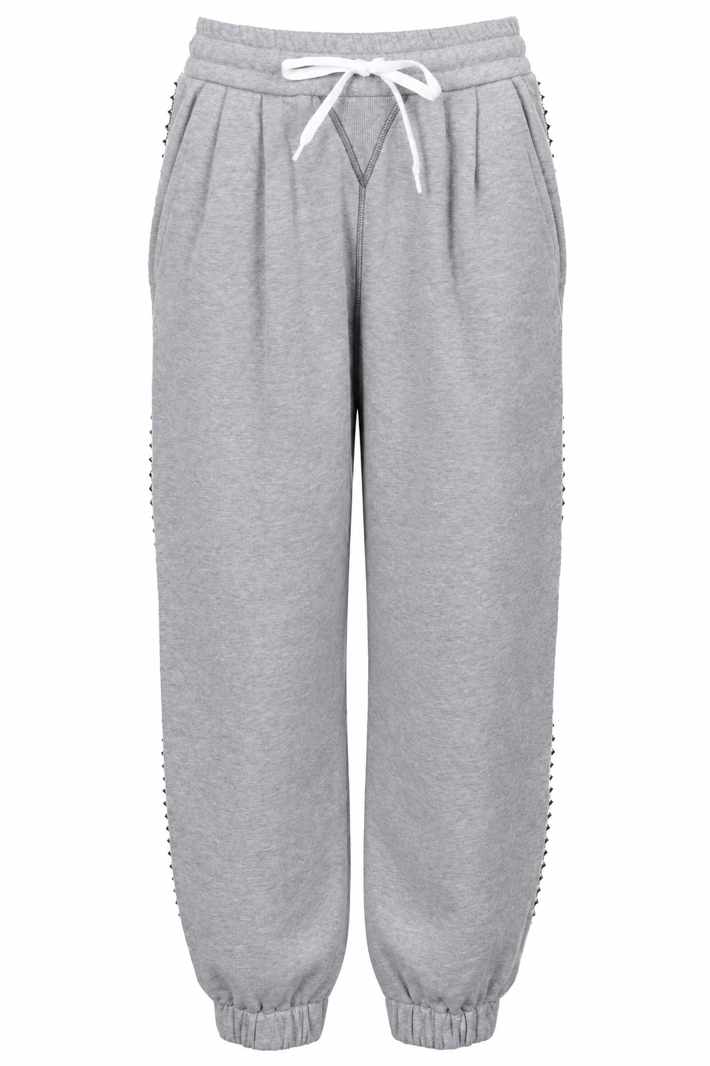 MIU MIU 2021 Studded Sweat Pants Cotton Grey