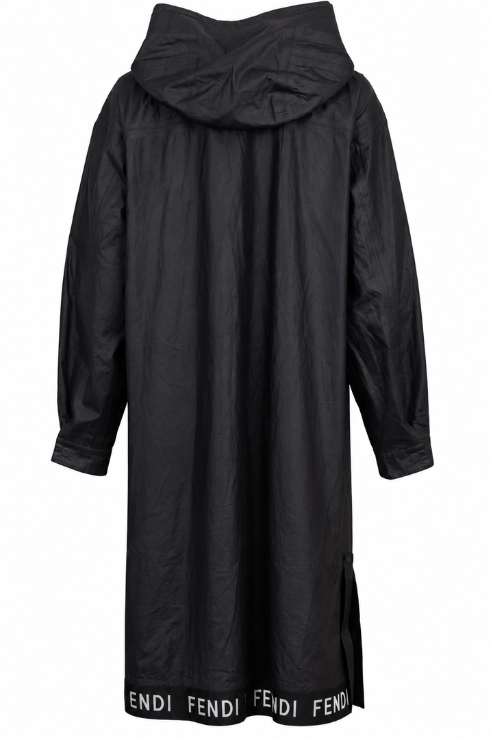 FENDI Reversible Rain Coat Cotton Black