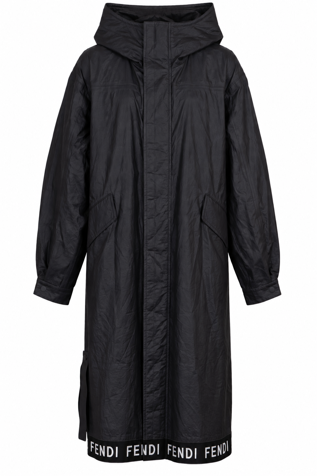 FENDI Reversible Rain Coat Cotton Black