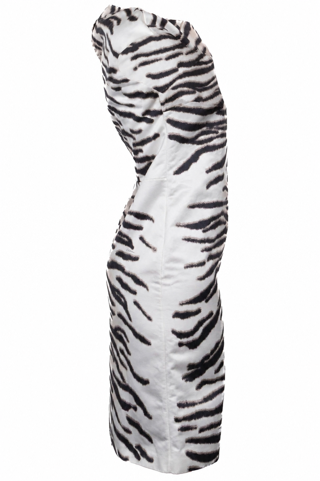 CELINE Zebra Print Dress White Black