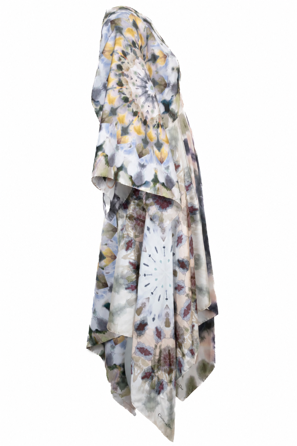 CHRISTIAN DIOR Watercolor Dress Silk Multicolor