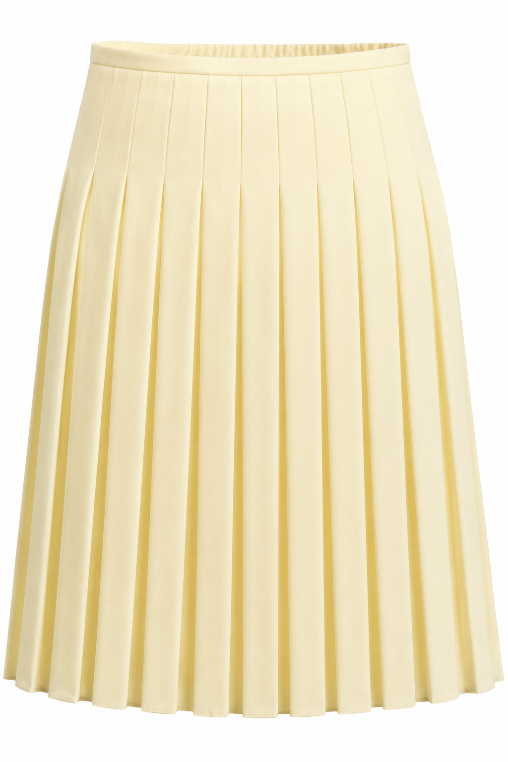 PRADA Pleated Midi Skirt Yellow