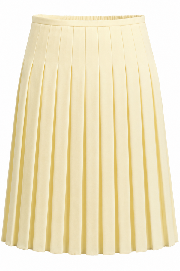 PRADA Pleated Midi Skirt Yellow