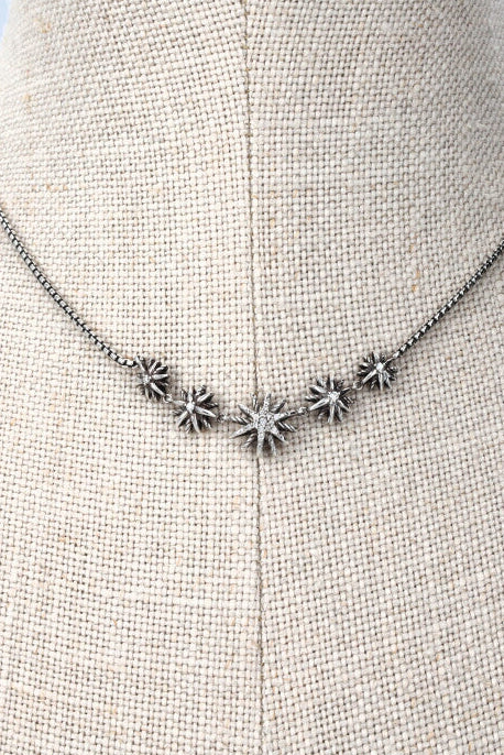 DAVID YURMAN Starburst 5 Station Necklace 925 silver Silver