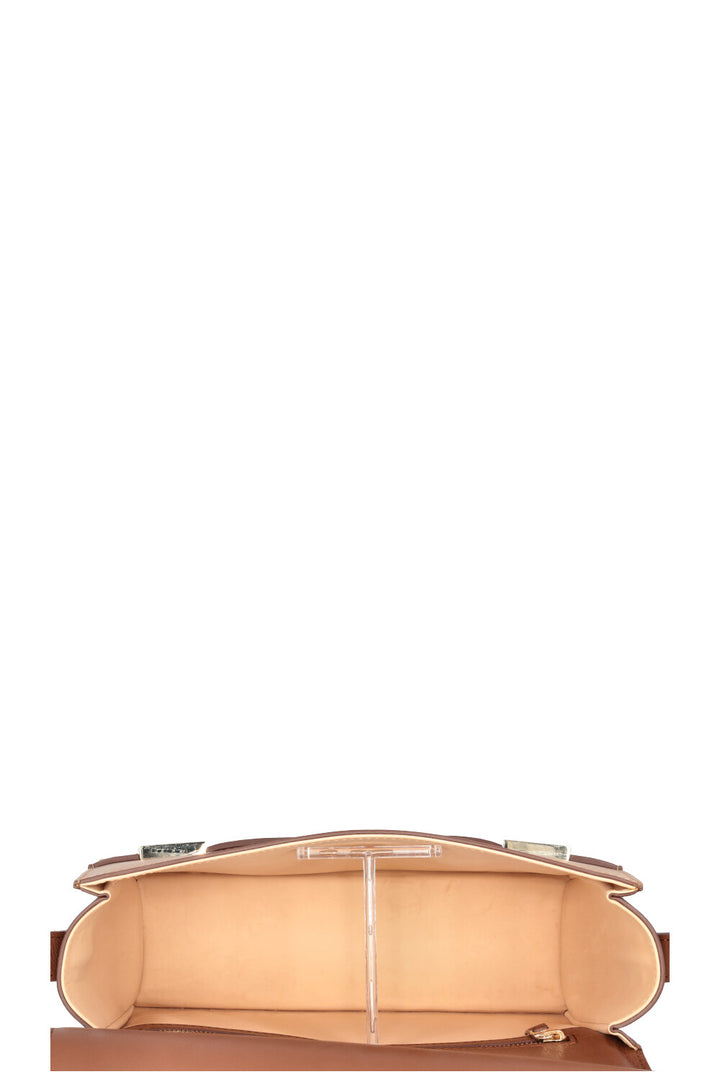DELVAUX Madame PM Shoulder Bag Leather Brown