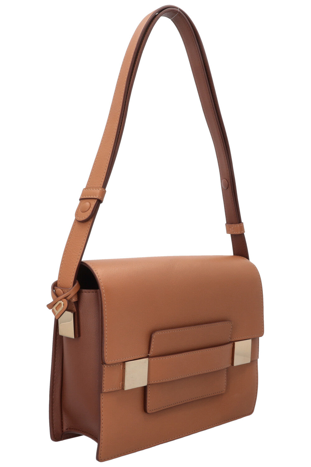 DELVAUX Madame PM Shoulder Bag Leather Brown