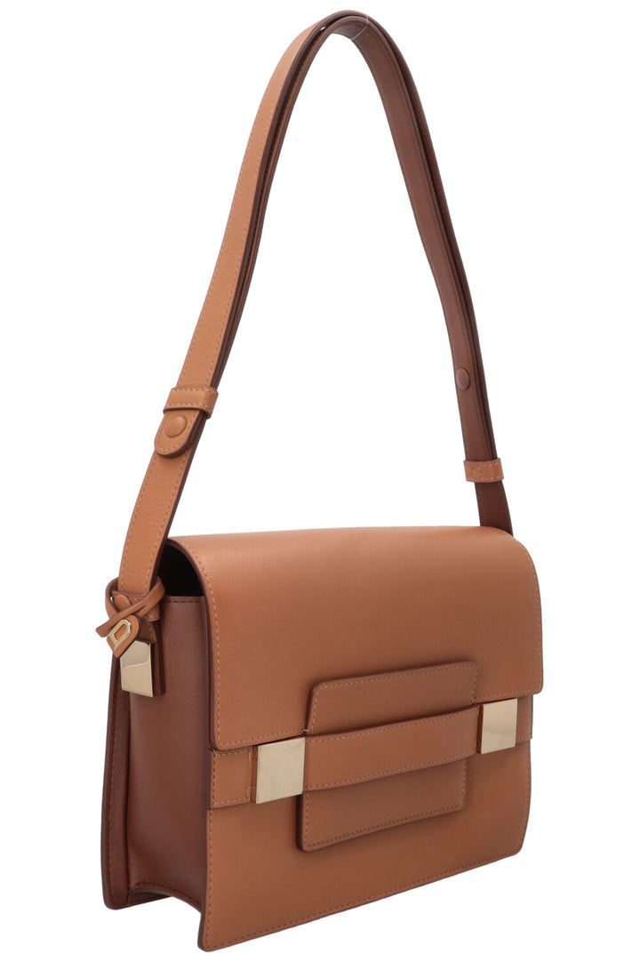 DELVAUX Madame PM Shoulder Bag Leather Brown