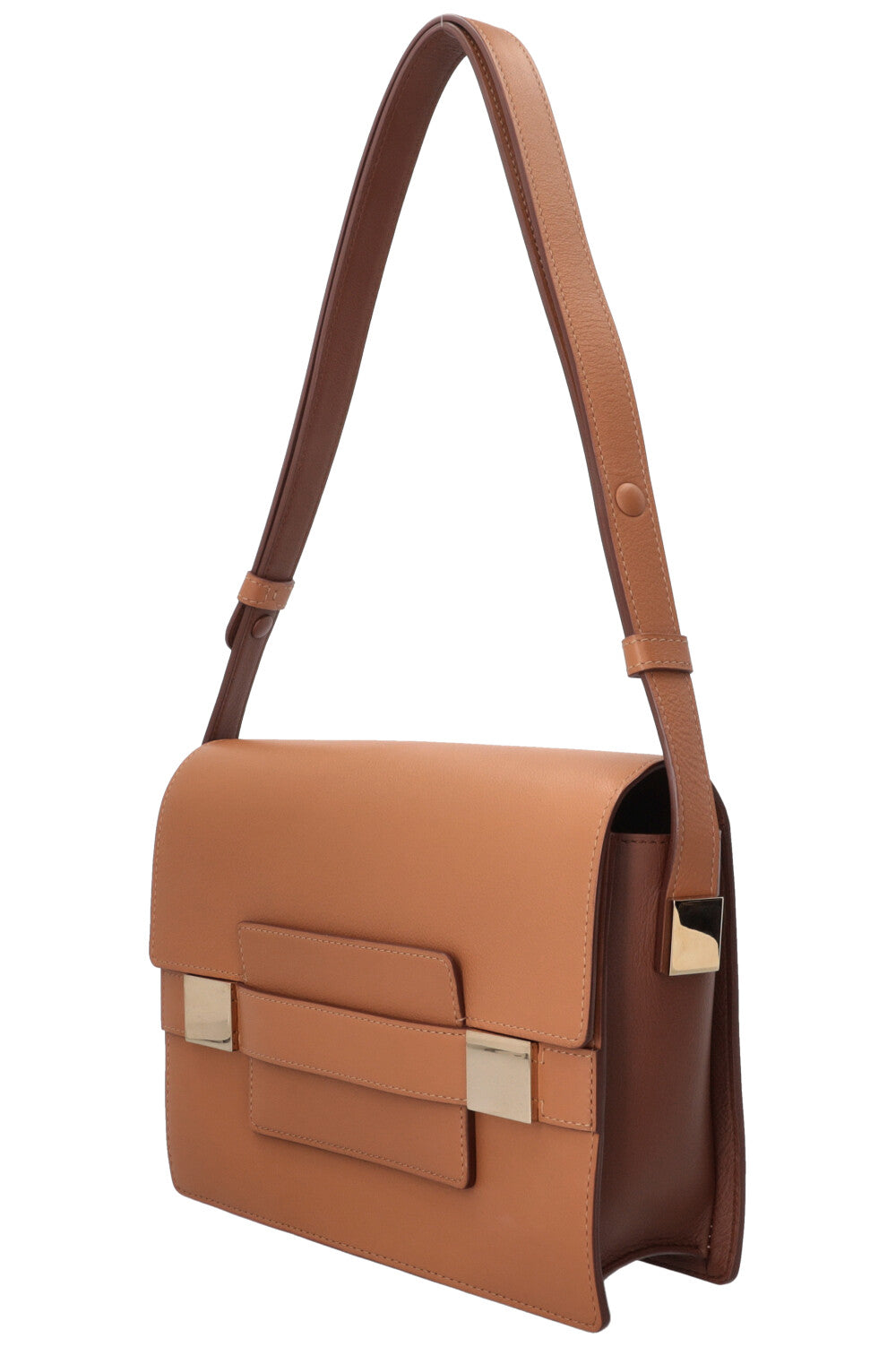DELVAUX Madame PM Shoulder Bag Leather Brown