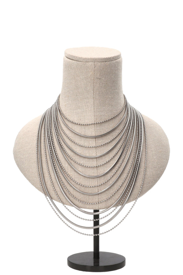 DIOR by John Galliano Collier chaîne multiple Argenté