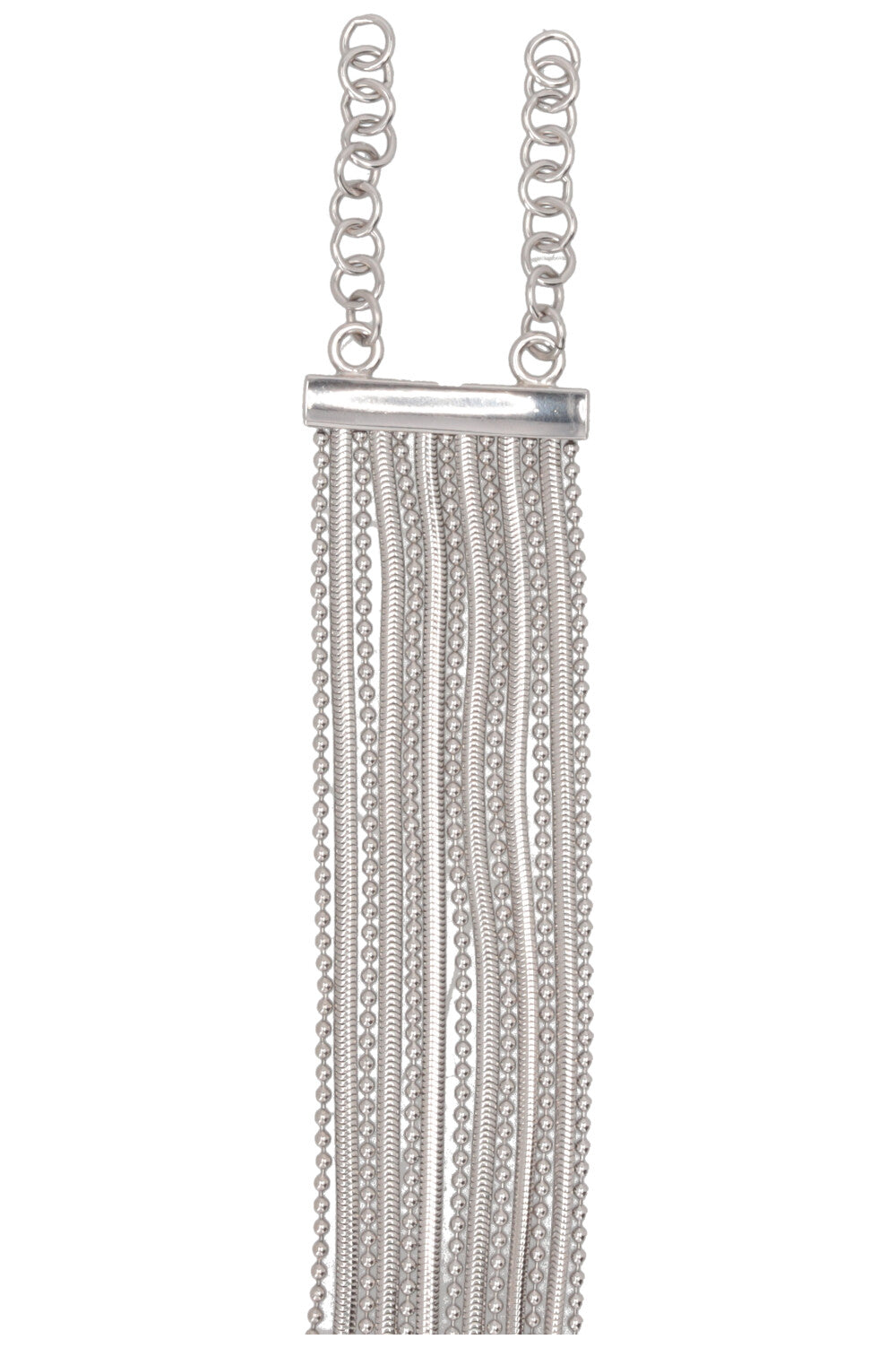DIOR by John Galliano Multi Chain Necklace Silver