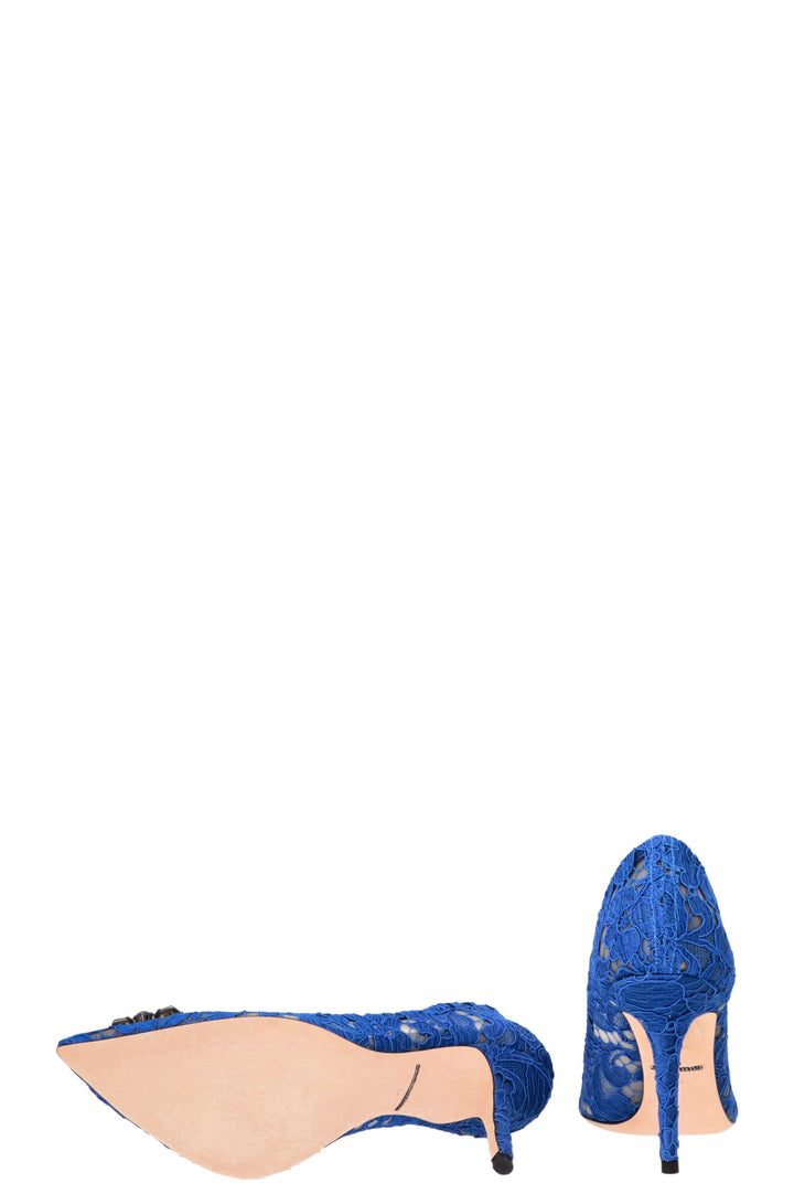 DOLCE&GABBANA Bellucci Heels 100 Lace Blue