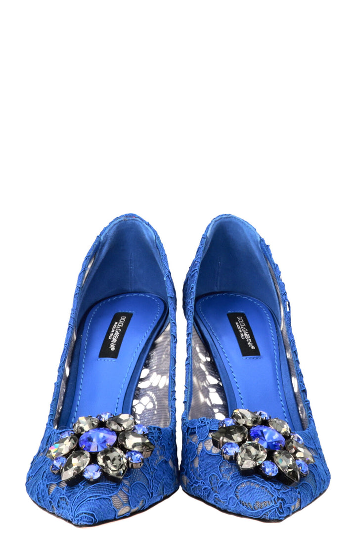 DOLCE&GABBANA Bellucci Heels 100 Lace Blue