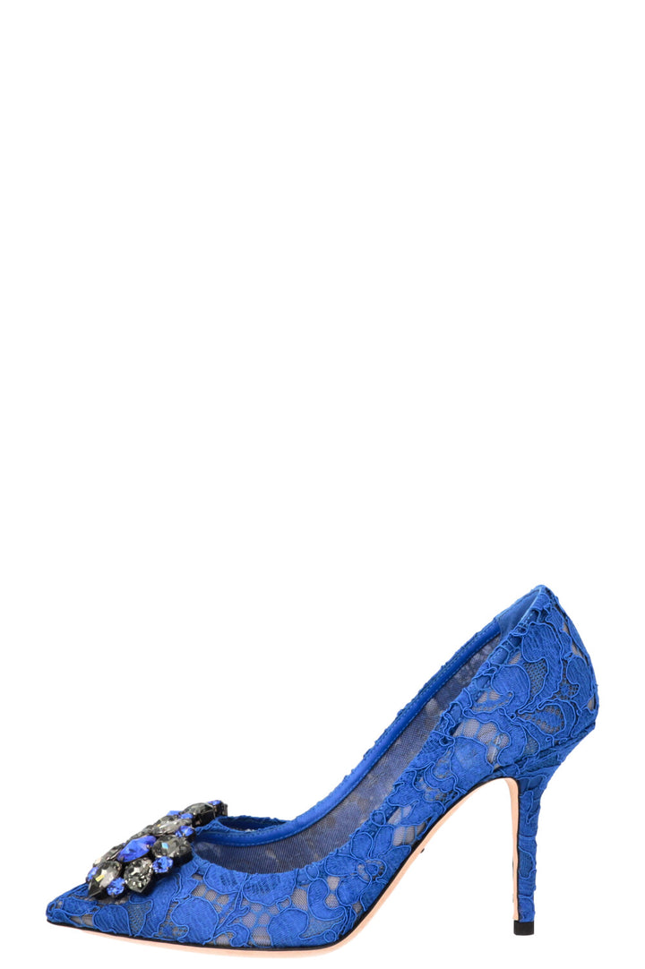 DOLCE&GABBANA Bellucci Heels 100 Lace Blue