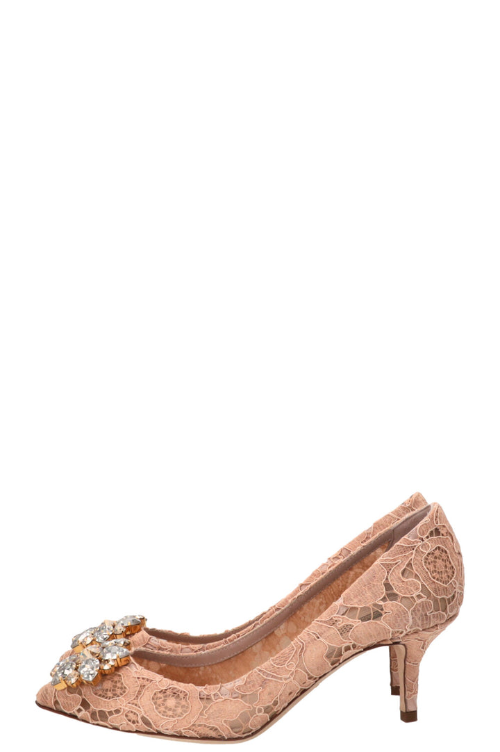 DOLCE & GABBANA Escarpins Bellucci 70 Dentelle Nude