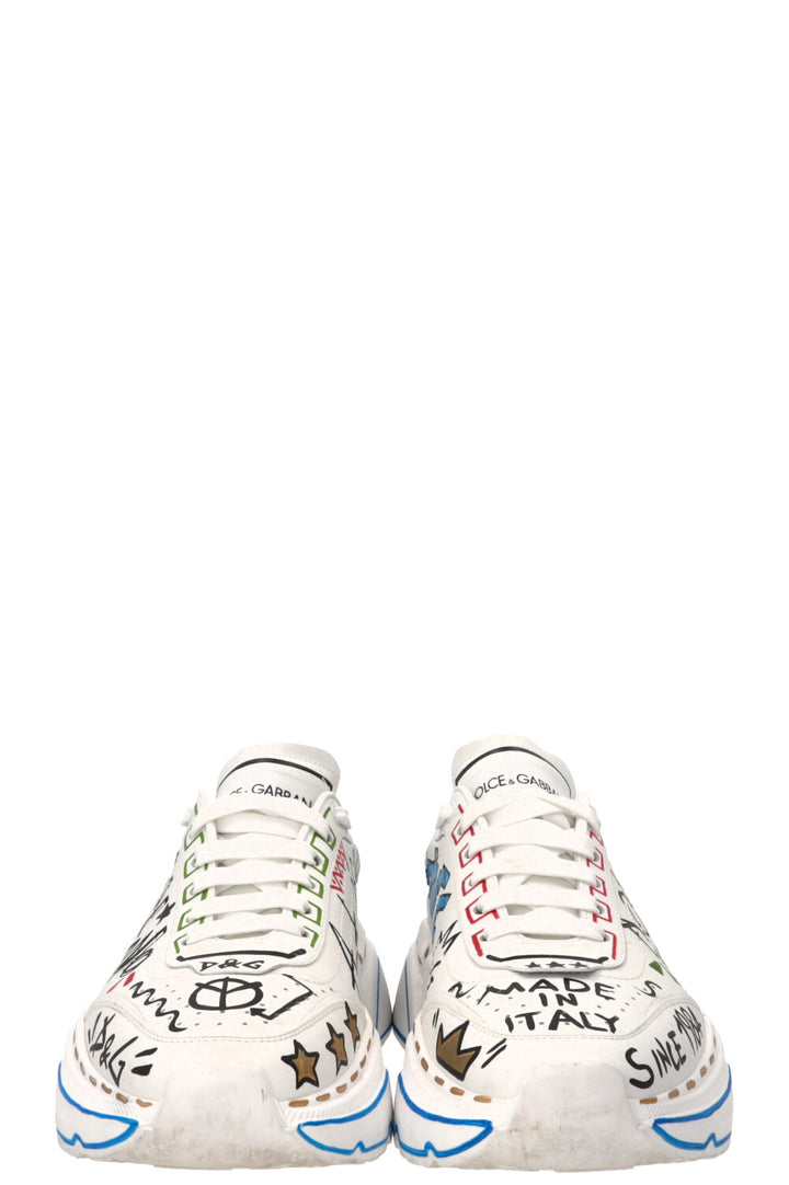 DOLCE & GABBANA Daymaster Graffiti Sneakers Leather Multicolor