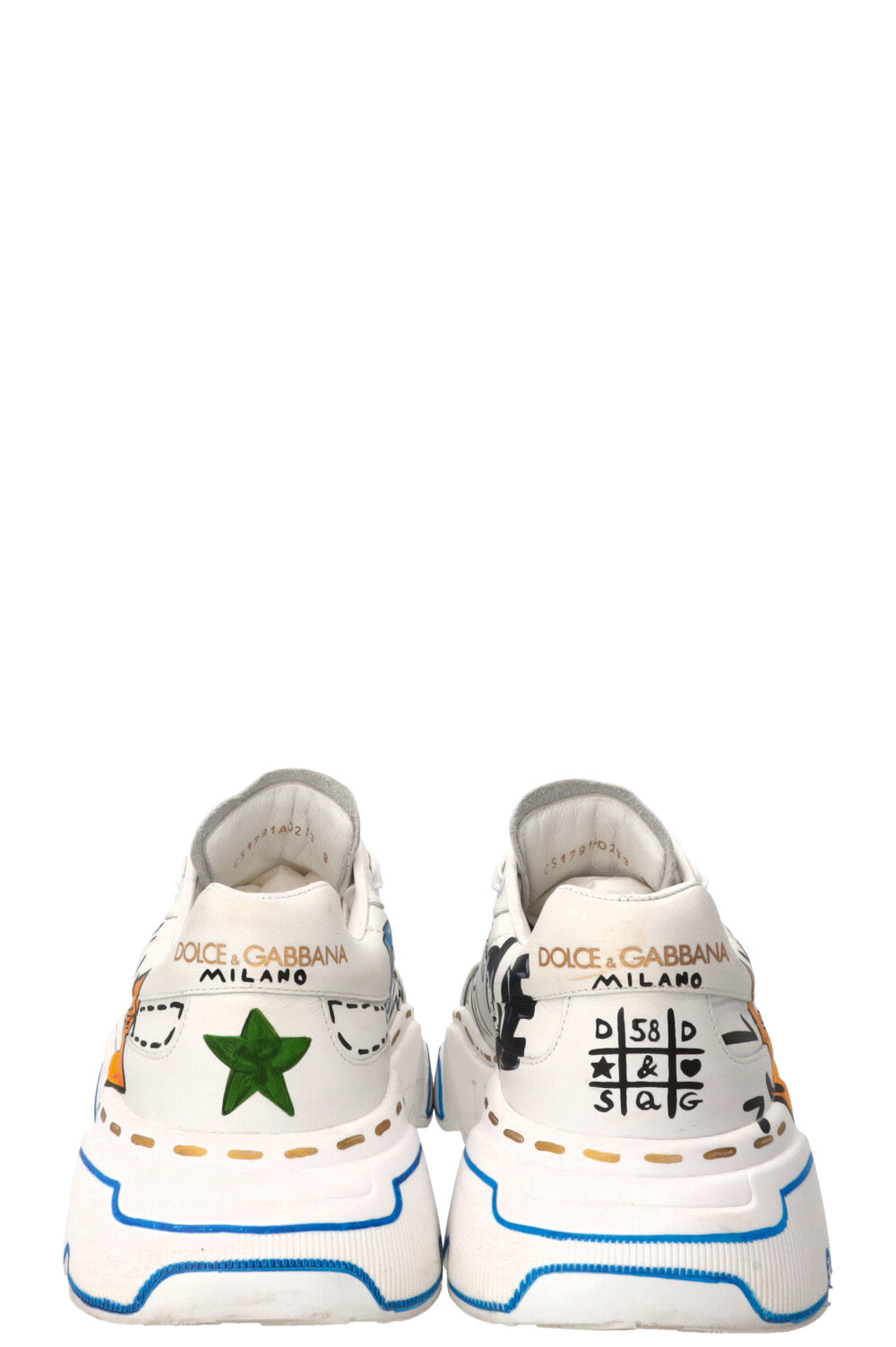DOLCE & GABBANA Daymaster Graffiti Sneakers Leather Multicolor