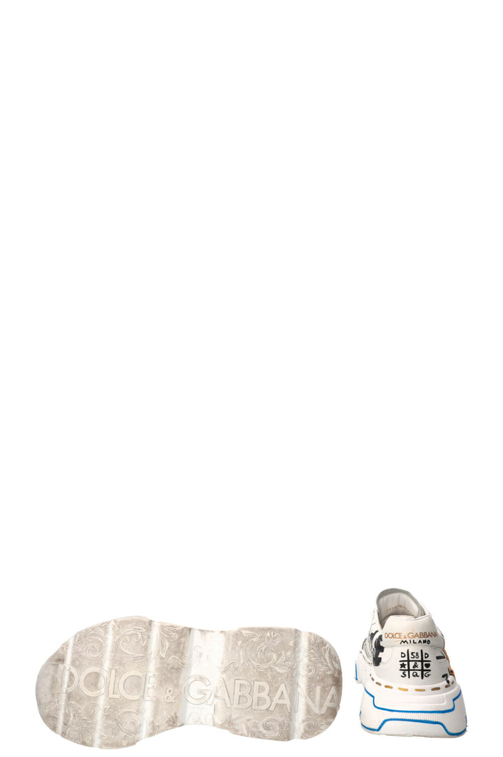 DOLCE & GABBANA Daymaster Graffiti Sneakers Leather Multicolor