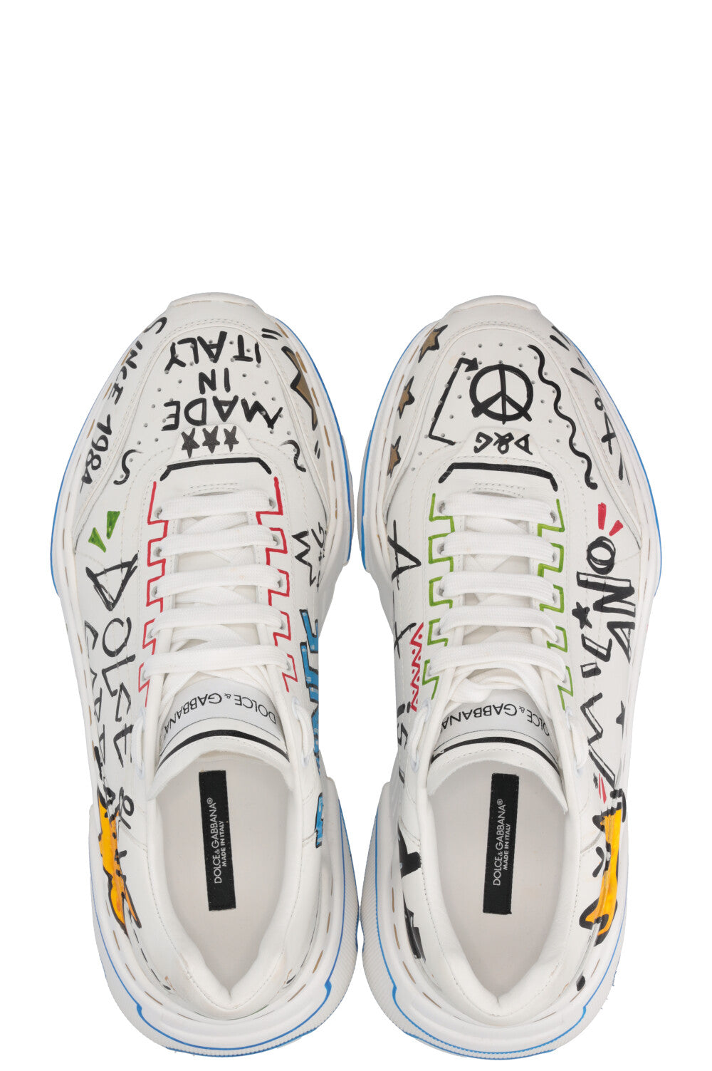 DOLCE & GABBANA Daymaster Graffiti Sneakers Leather Multicolor