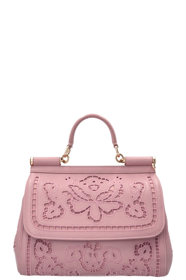 DOLCE&GABBANA Bestickte Miss Sicily Tasche Dusty Pink