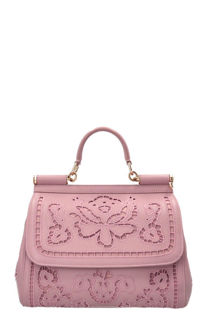 DOLCE&GABBANA Embroidered Miss Sicily Bag Dusty Pink