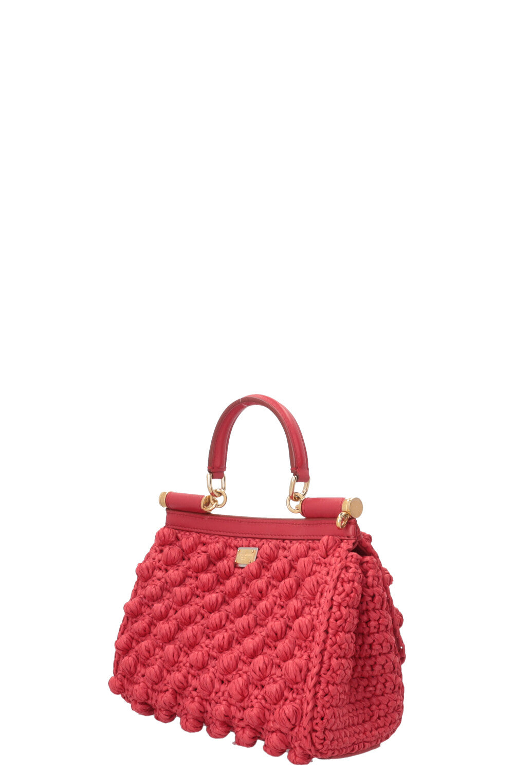 DOLCE&GABBANA Sicily Small Raffia Red Gold Hardware