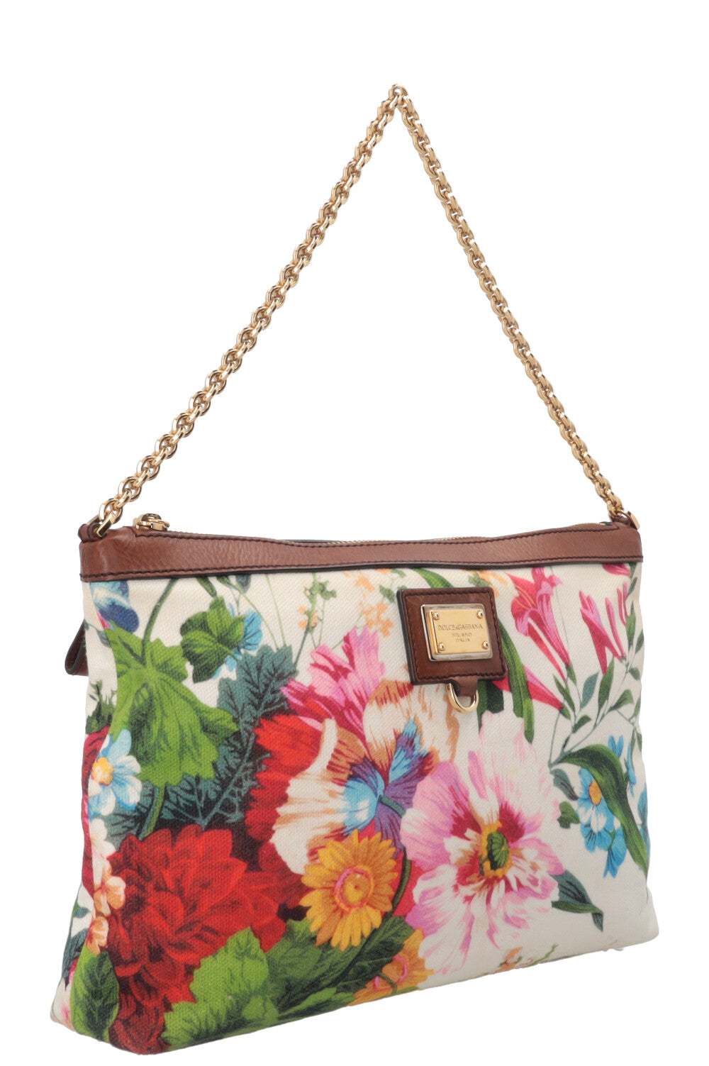 DOLCE&GABBANA Flower Print Shoulder Bag Multicolor