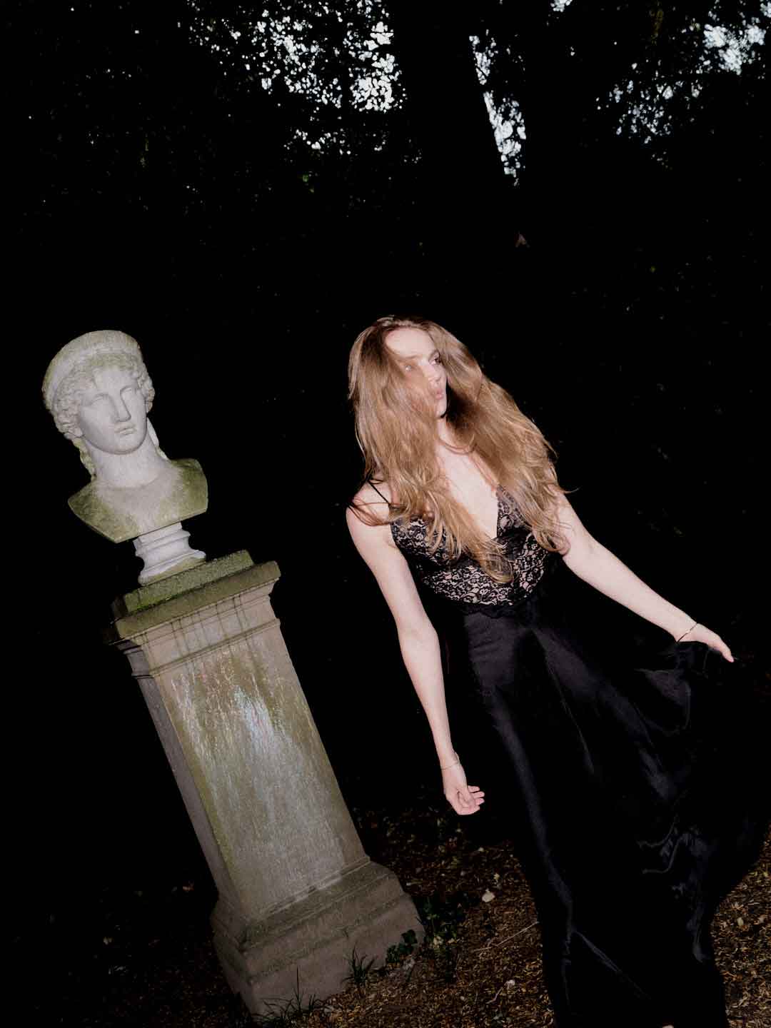 RODARTE Maxi Dress Lace Black
