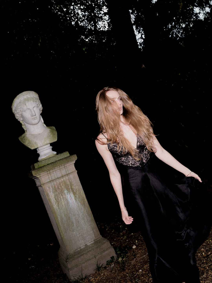 RODARTE Maxi Dress Lace Black
