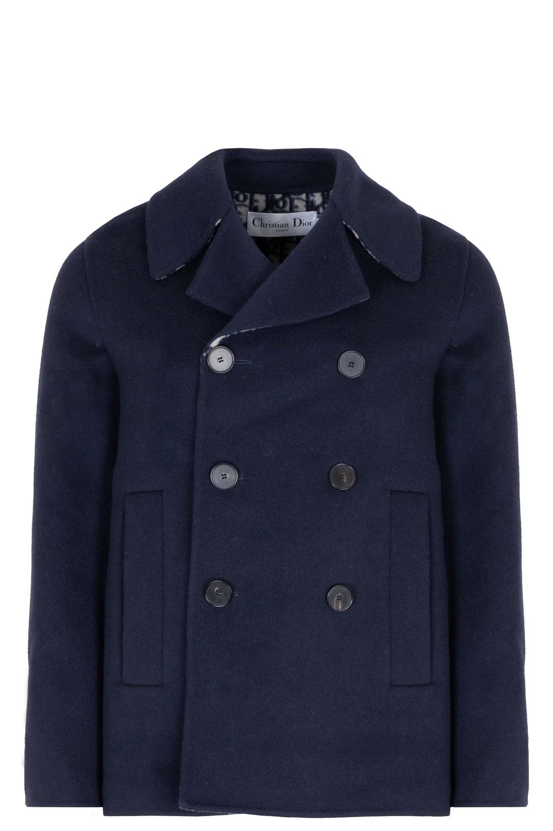 CHRISTIAN DIOR Caban Jacket Wool Oblique Navy – REAWAKE CHRISTIAN DIOR Caban Jacket Wool Oblique Navy – REAWAKE