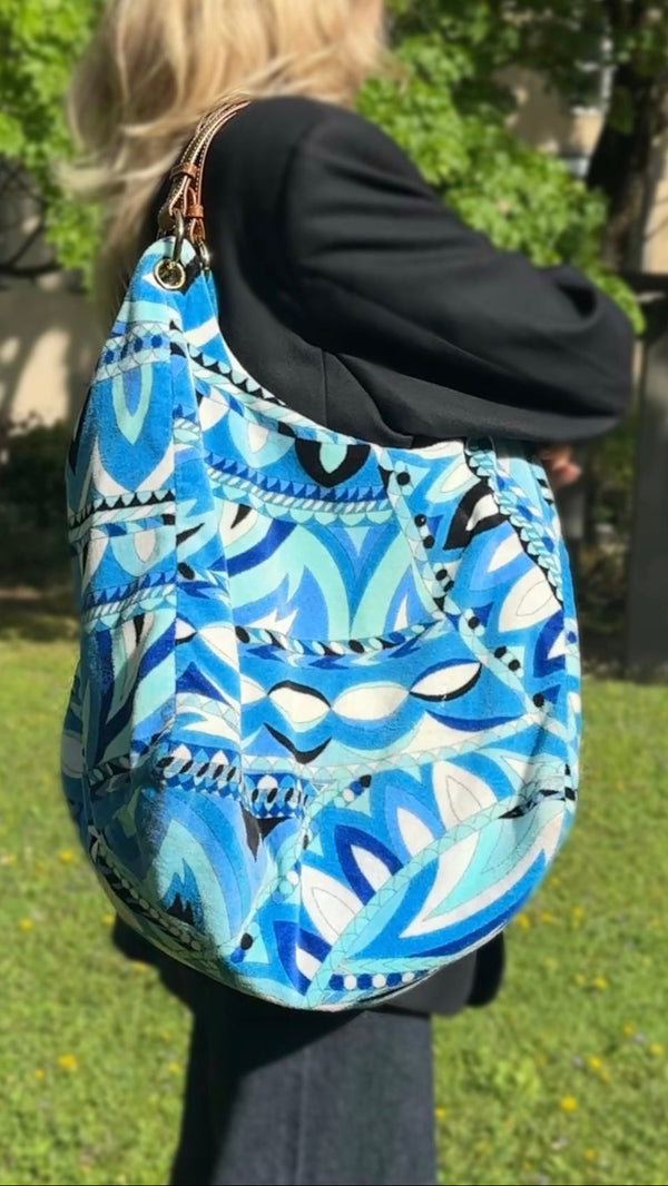 EMILIO PUCCI Bag Terry Cloth Blue