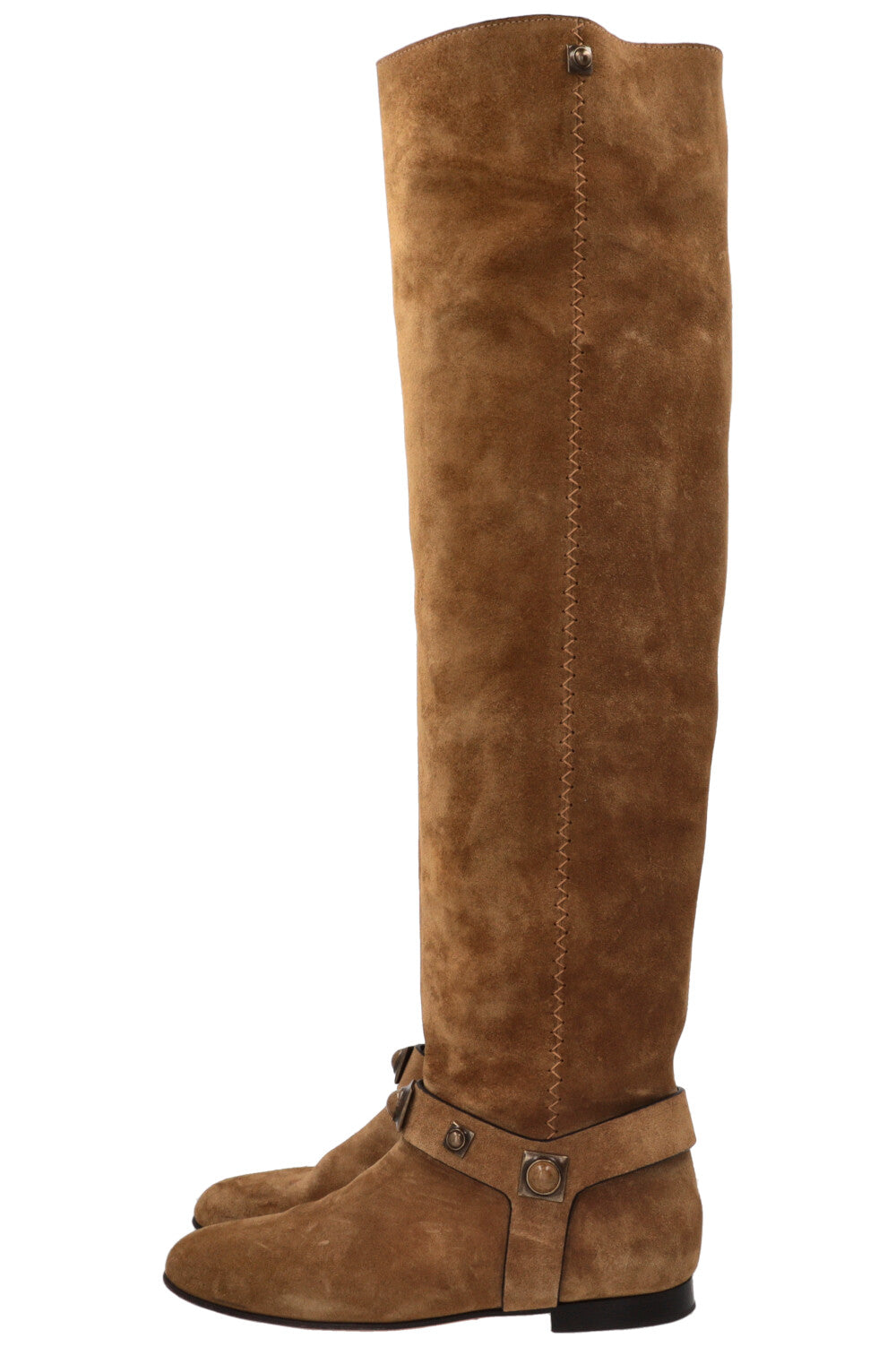 ETRO Overknee Boots Suede Brown