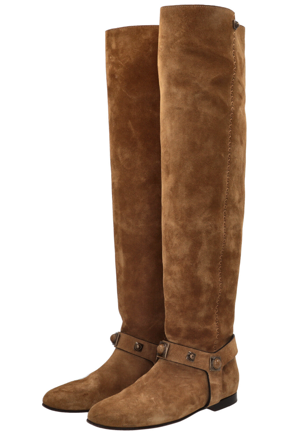 ETRO Overknee Boots Suede Brown
