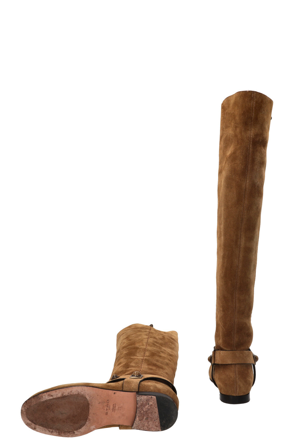 ETRO Overknee Boots Suede Brown