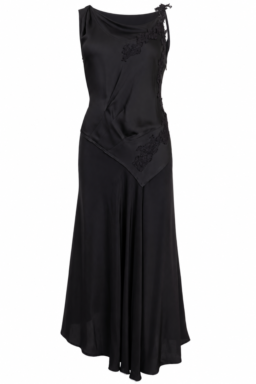 VICTORIA BECKHAM Sleeveless Long Lace Black