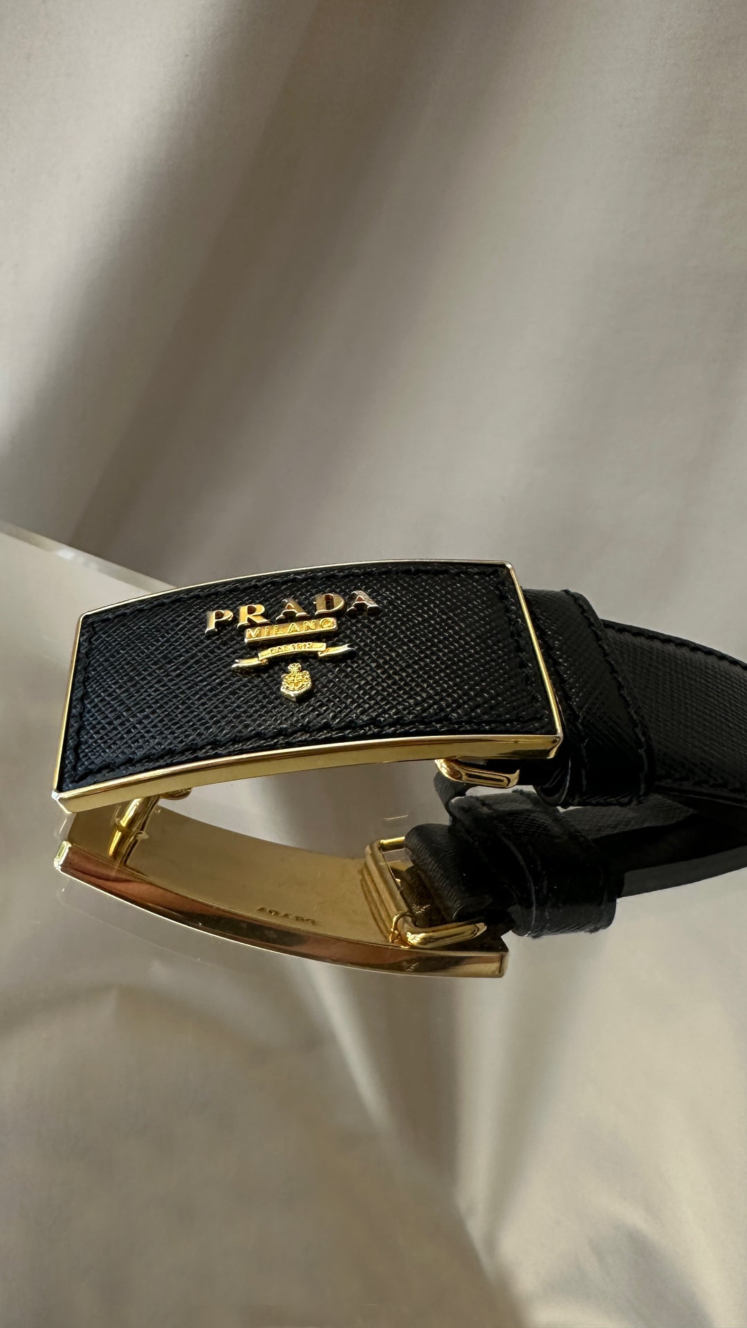 PRADA Logo Belt Black