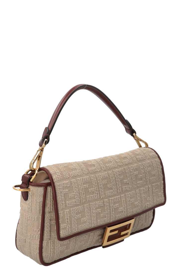 Sac Baguette FENDI en jacquard sarde beige