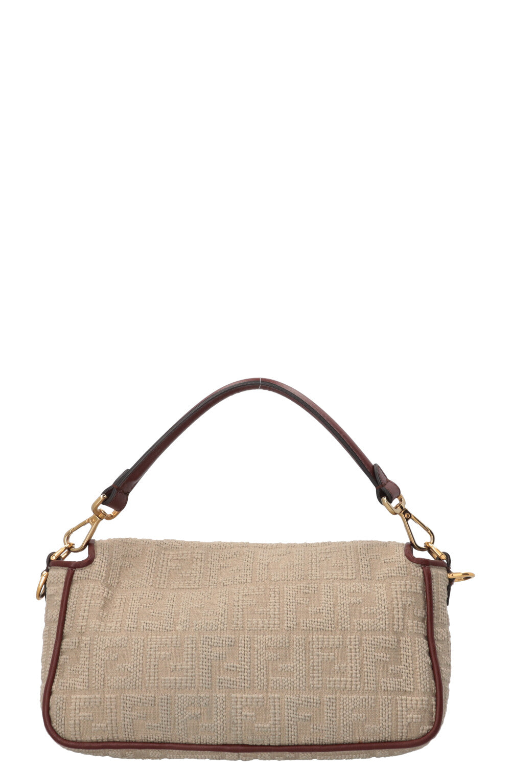 Sac Baguette FENDI en jacquard sarde beige