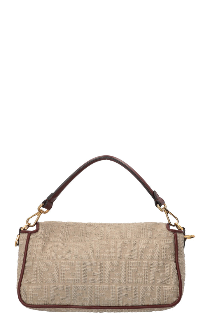 Sac Baguette FENDI en jacquard sarde beige