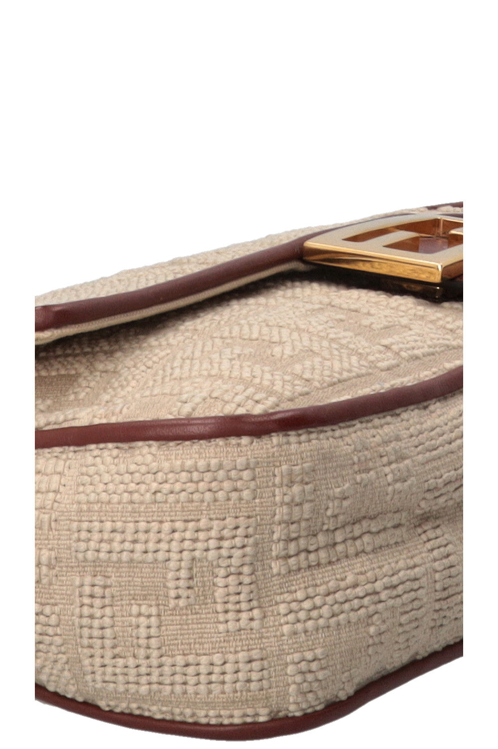 Sac Baguette FENDI en jacquard sarde beige