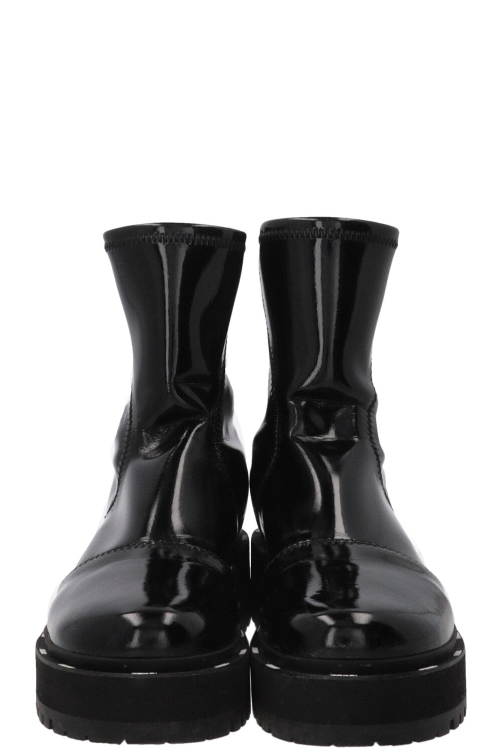 FENDI Boots Patent Leather Black