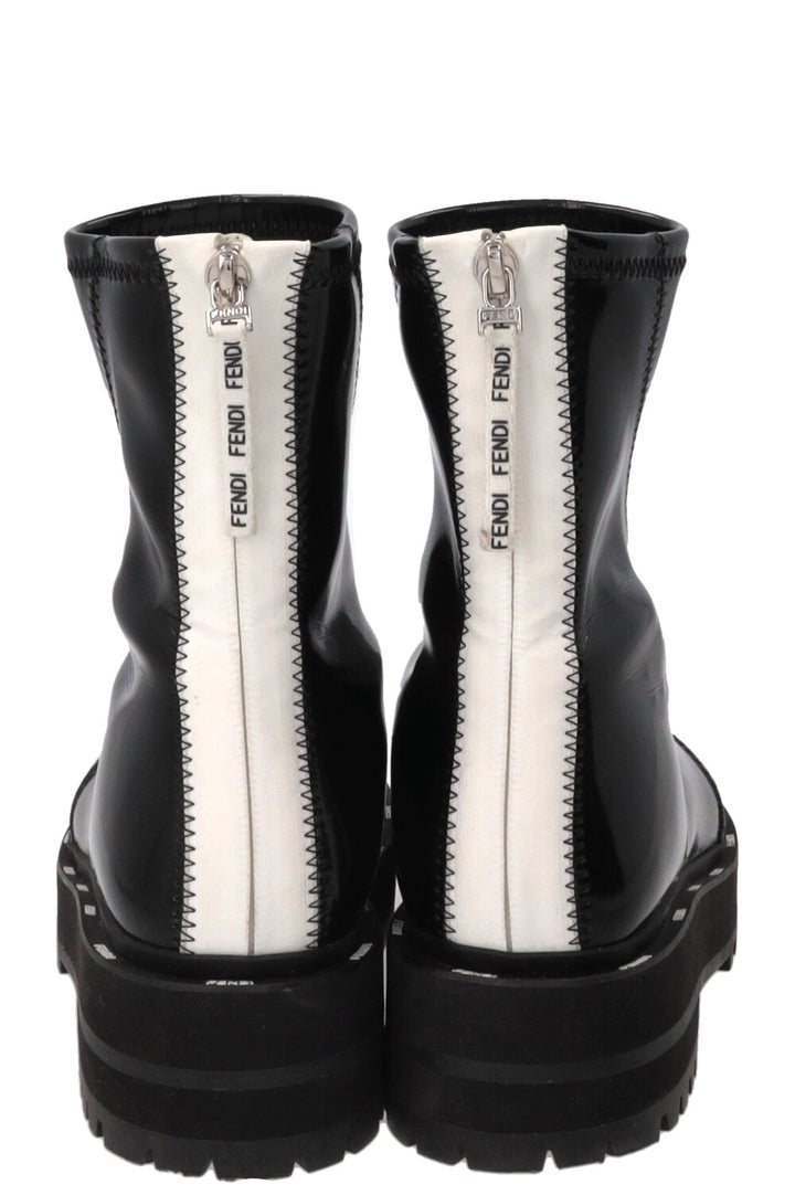 FENDI Boots Patent Leather Black