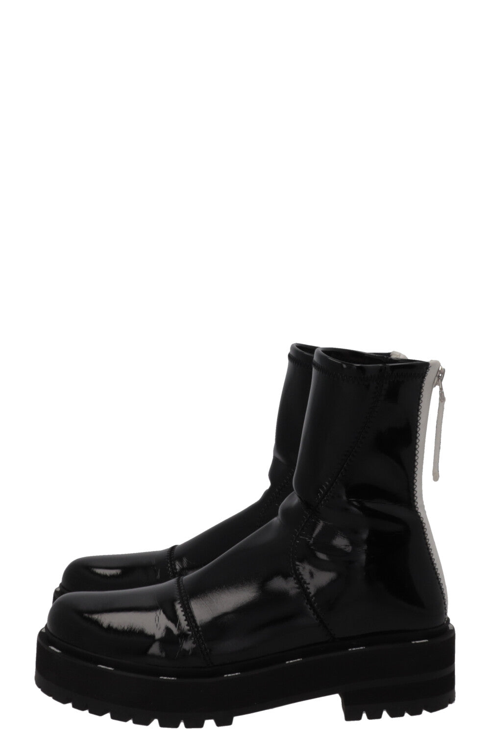 FENDI Boots Patent Leather Black