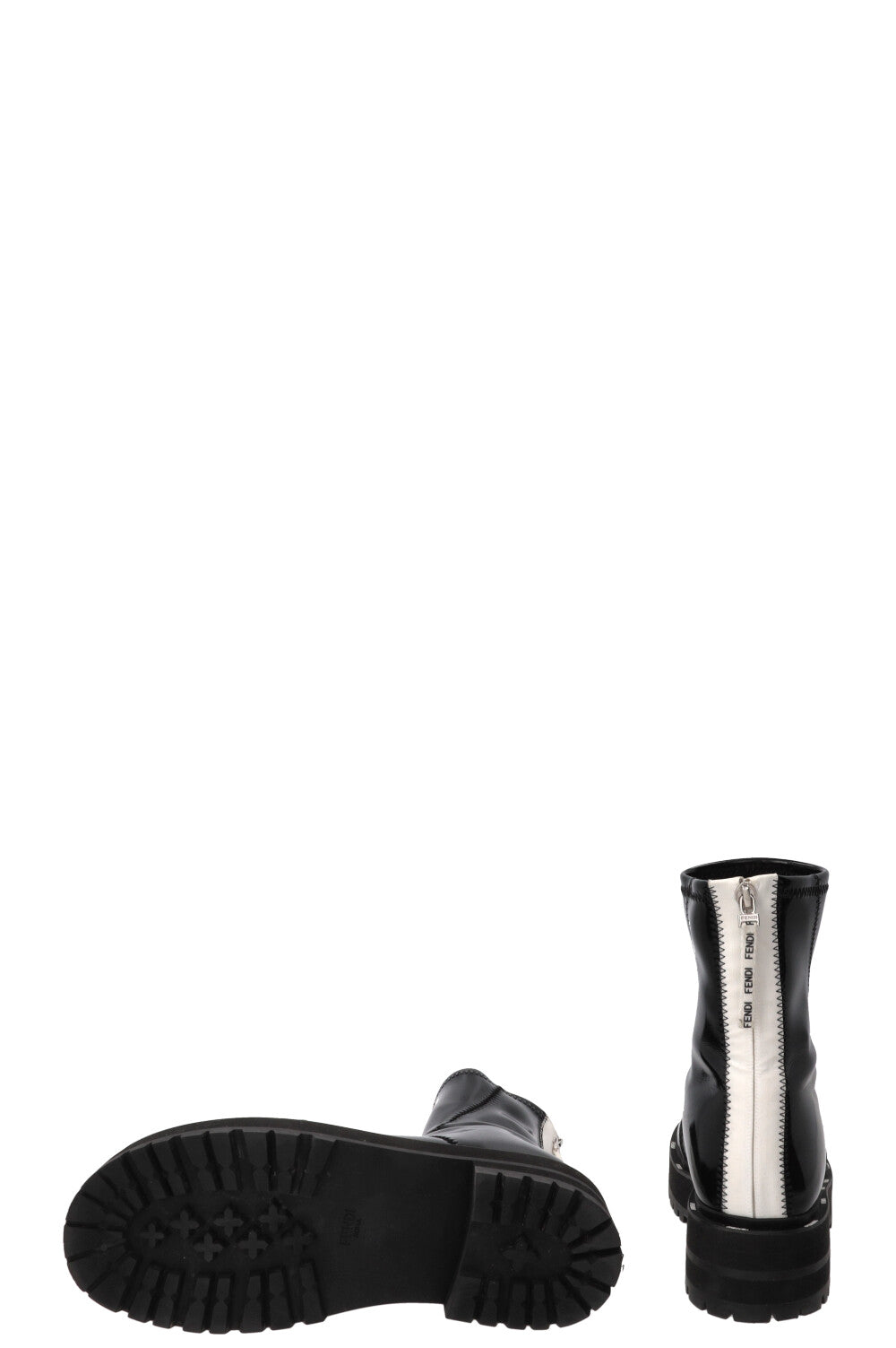 FENDI Boots Patent Leather Black