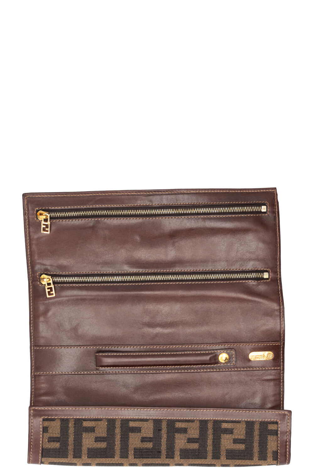 FENDI FF Jewlery Case Canvas Brown