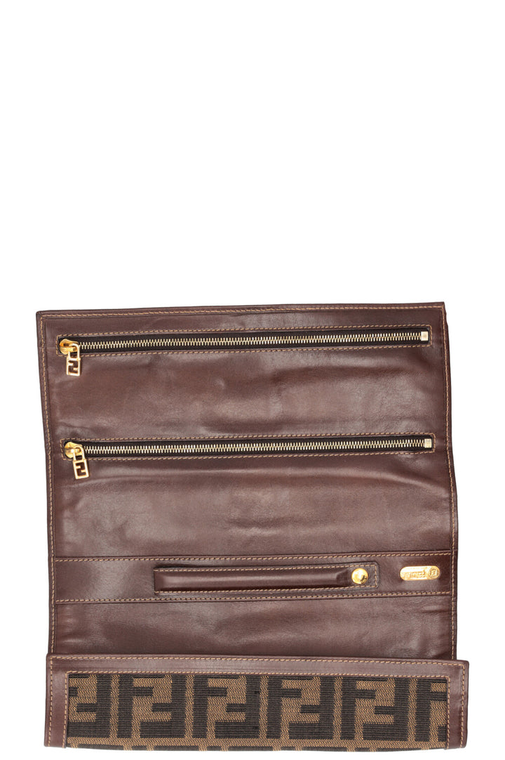 FENDI FF Jewlery Case Canvas Brown
