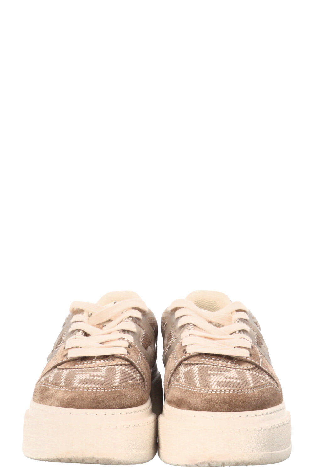 FENDI FF Match Sneaker Suede Taupe