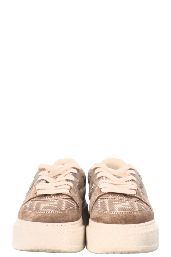 FENDI FF Match Sneaker Suede Taupe