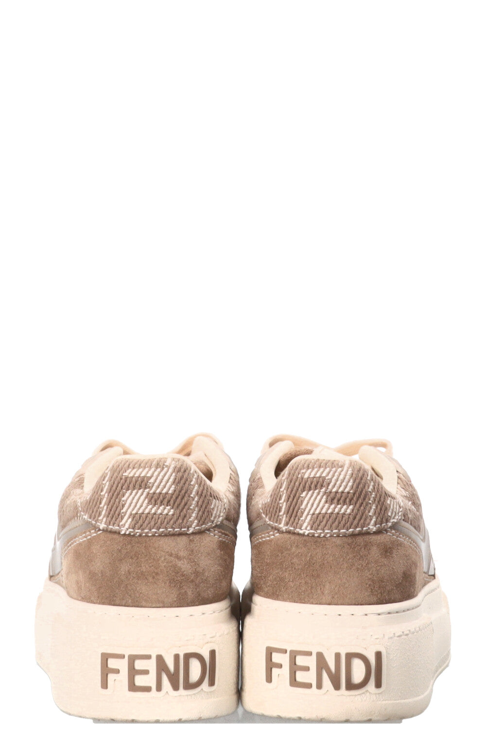 FENDI FF Match Sneaker Suede Taupe